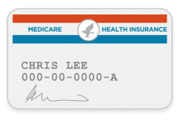 Illustration of a Medicare health insurance ID card