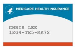 插圖，展示 Medicare 健康保險 ID 卡